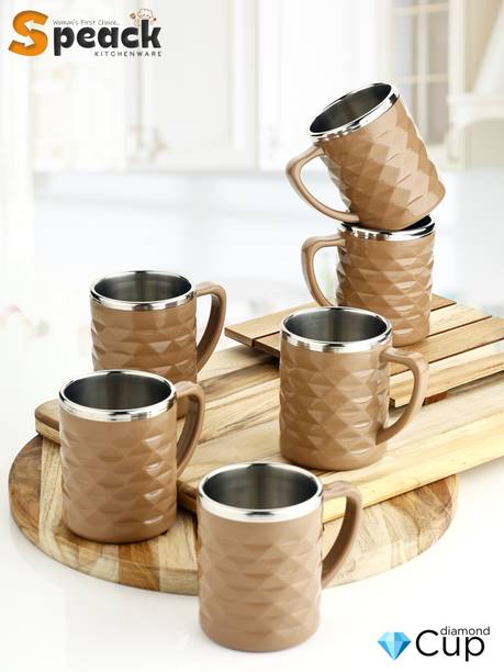 SPEACK Pack of 6 Stainless Steel Diamond Series