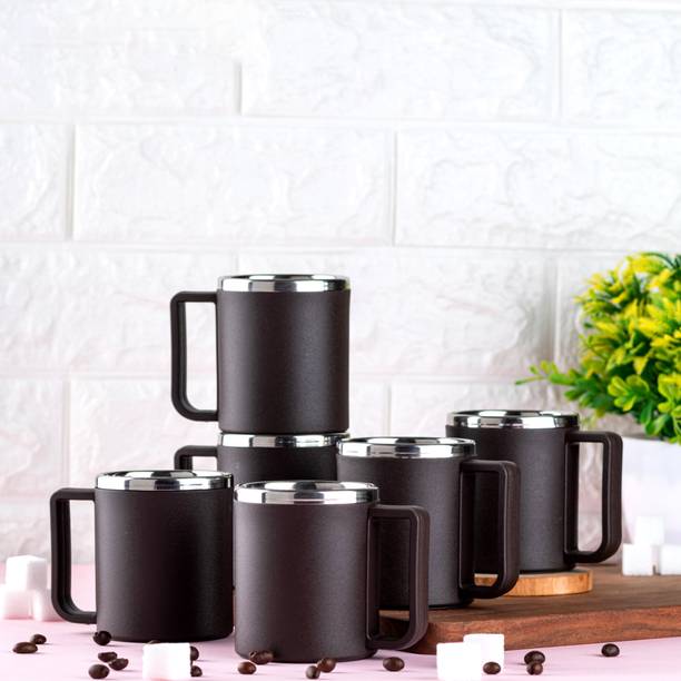 Grenee Stainless Steel, Plastic coffee mug lid for tea, coffee with handle