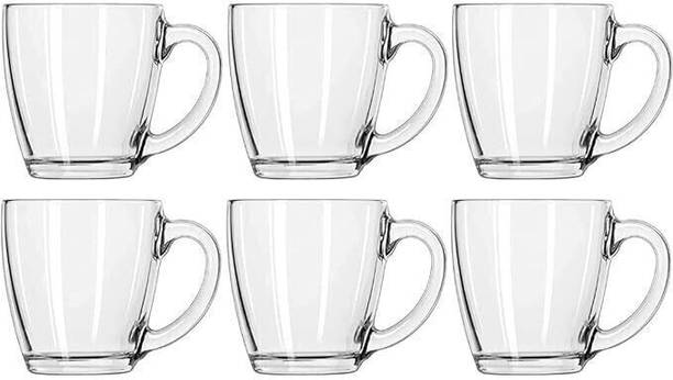 NIYA TRENDZ Pack of 6 Glass Tea Cup Glass Honey Hot and Cold Milk Tea and Coffee Cup Set