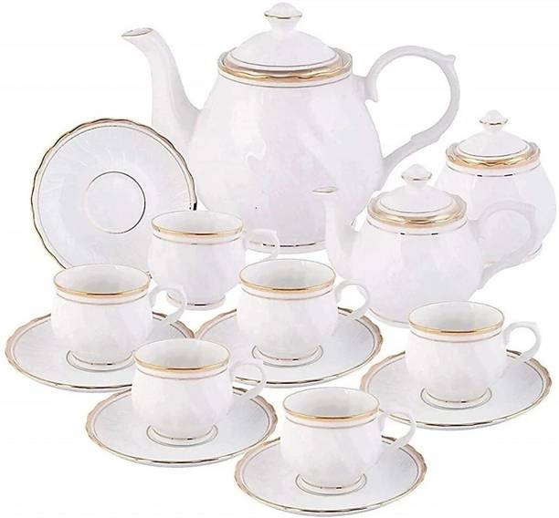 bone china Pack of 15 Bone China BP BHART BONE CHINA R-GOLD TEA SET
