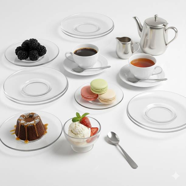 DWITZ Glass Royal Clear Saucer Set