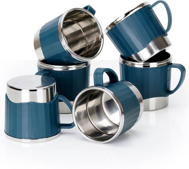 इवबोक्ष Treat-06 Cool-Touch Unbreakable Stainless Steel Cup for Coffee and Tea Mug स्टेनलेस स्टील