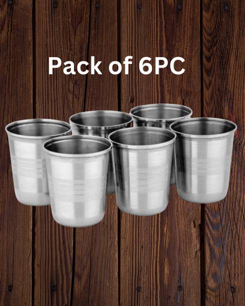 WEKTU Pack of 6 Stainless Steel Stainless Steel Tea Cup/Coffe Cup/Juicy/Single wall/150ML/6PC/8