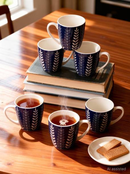 UPC Pack of 6 Ceramic Premium Cup Set, Tea Cup Set, Tea Set Or Coffee Cup For kitchen.