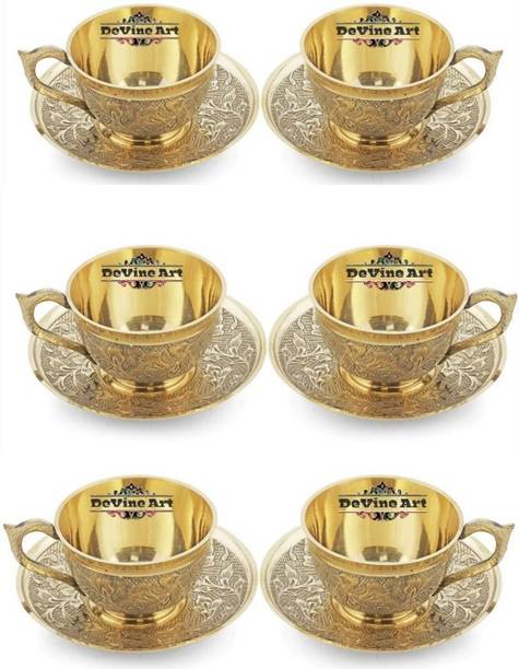 DeVine Art Pack of 6 Brass Embossed Design