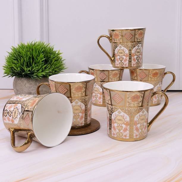U.P.C. Pack of 6 Ceramic Premium Cup Set, Tea Cup Set, Tea Set Or Coffee Cup For kitchen.