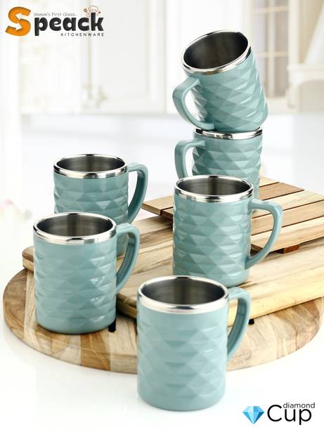 SPEACK Pack of 6 Stainless Steel Diamond Series