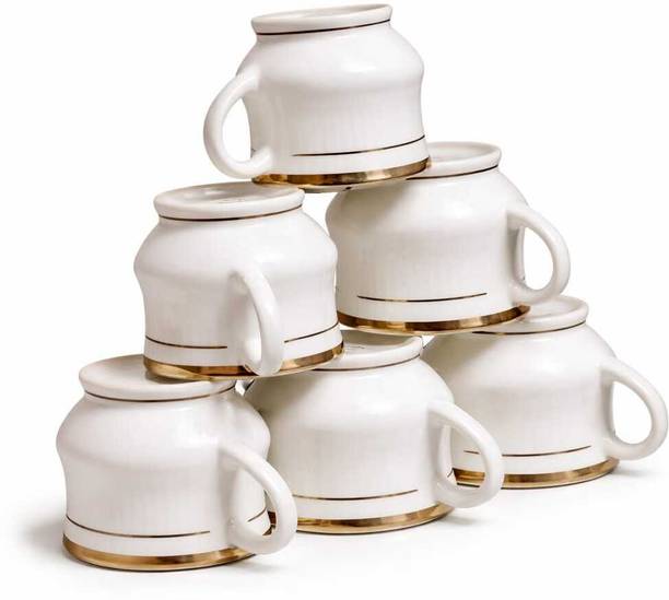 Ansh Enterprises Pack of 6 Bone China, Ceramic Daily use cup