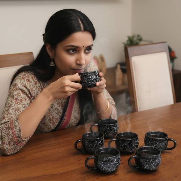love unlimited Pack of 6 Bone China Tea Cups Set of 6 | Coffee Mugs for Home Office
