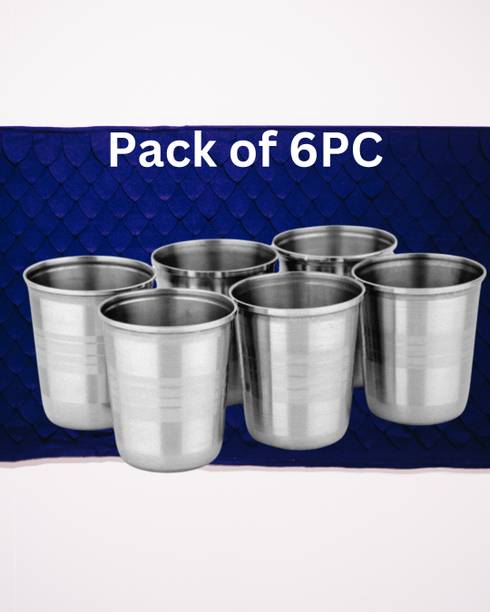 WEKTU Pack of 6 Stainless Steel Stainless Steel Tea Cup/Coffe Cup/Juicy/Single wall/150ML/6PC/60