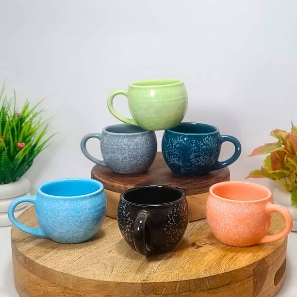 THE INDIA STYLE Microwave safe Ceramic 120 ml multicolor Tea/Milk/Coffees / Ceramic Coffee Mug