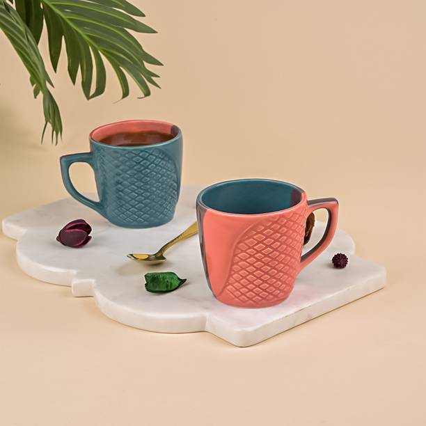 स्टोरपीडीया Multicolor Tea Cup Set Ideal for drink Hot & Cold सिरेमिक मग