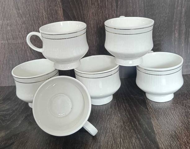 SJS Bone China Tea Cups Set of 6 | Coffee Mugs for Home Office, perfect for gifting