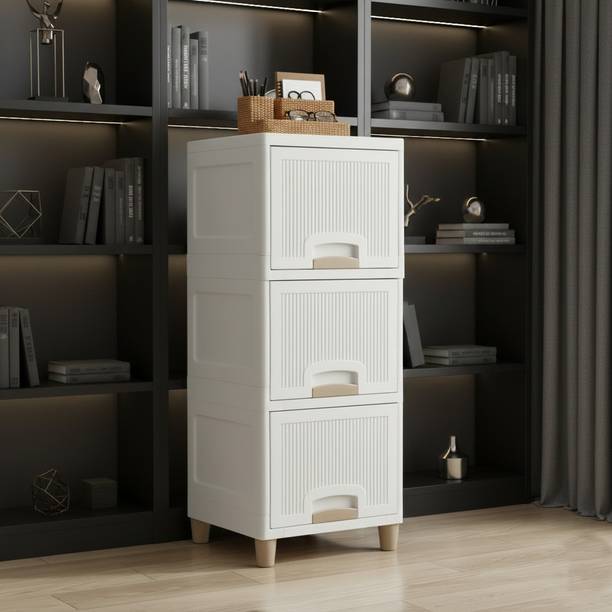 MAXTID Layer White component Plastic Modular Drawer for Office, Hospital, school Plastic Cupboard