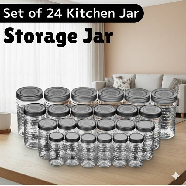 MAXTID Snacks and cookie Standard 24 Pcs jar set Plastic Cupboard