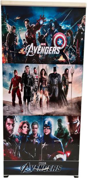 Kids Decor - Avengers - Double Door Wardrobe Engineered Wood Almirah