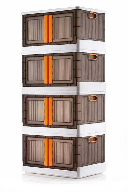 Aalok Closet Organizer And Folding Storage Box Collapsible Wardrobe Cloth/Kids/Office Plastic Cupboard
