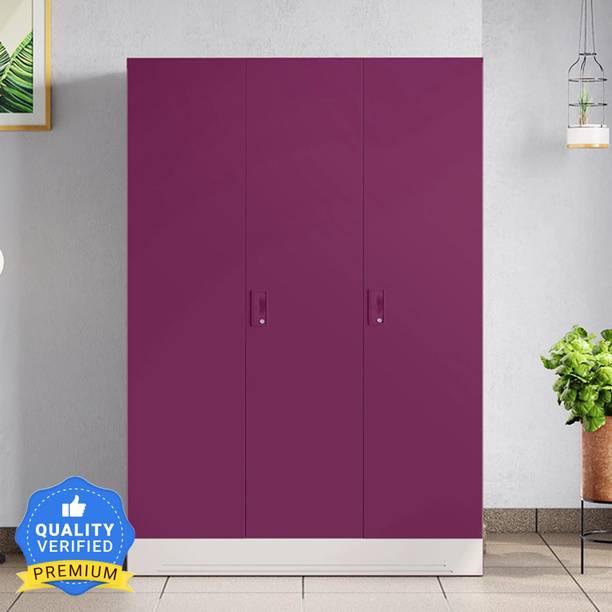 Interio by Godrej Slimline 3 Door with Locker Metal Almirah