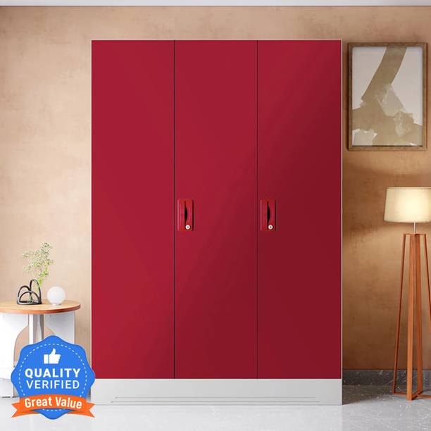Godrej Interio Slimline 3 Door with Locker, Drawer Metal Almirah