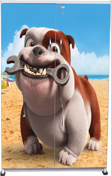 Kids Decor - Amazing Dog Double Door Wardrobe Engineered Wood Almirah