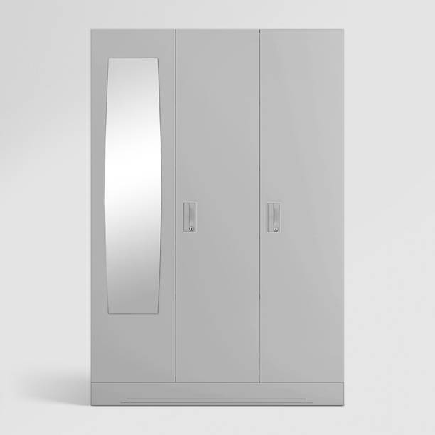 गोदरेज इंटेरियो Slimline 3 Door with Locker and Mirror मेटल अलमारी