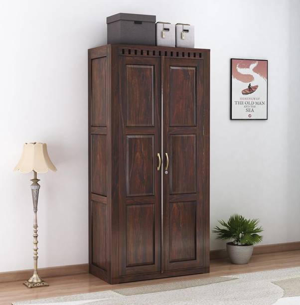 SONA ART & CRAFTS Wood Wardrobe 2 Door Space Saving Bedroom Closet Solid Wood Almirah