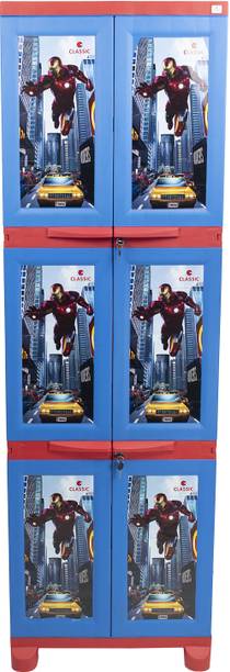 Classic Furniture IronMan Theme Wardrobe|Cupboard|Cabinet with Hanging system for Kids Plastic Cupboard