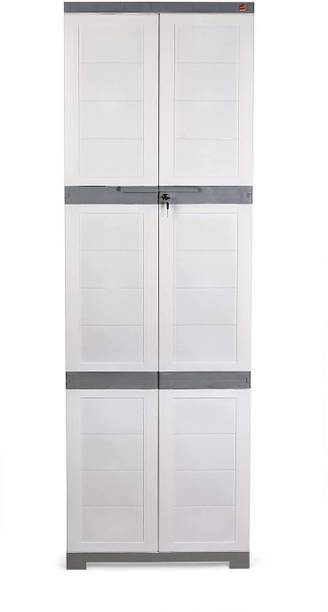 Cello Cello 6ft White-Grey, Plastic Cupboard