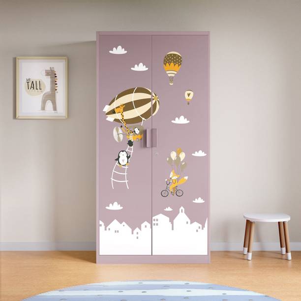 Interio by Godrej Kids 2-Door Almirah (Hot Air Balloon Digital Print) Metal Almirah