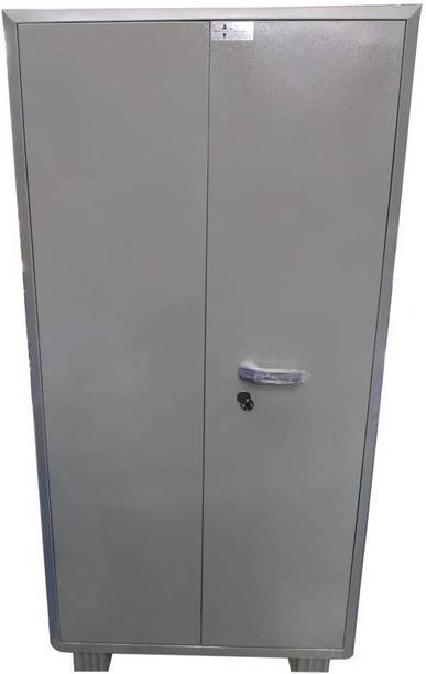 PSD STEEL Durable Metal Wardrobe 2 Doors for Office Home Cloth Organiser Grey Metal Almirah