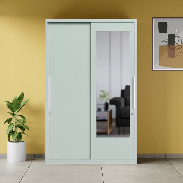 Interio by Godrej Slide N Store Pro Plus 2-Door with Mirror Metal Almirah