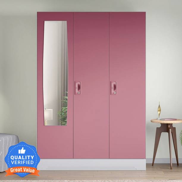 Godrej Interio Slimline 3 Door with Locker and Mirror Metal Almirah