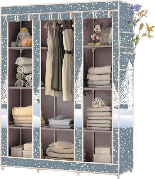 saintwod C2 Felling Snow Print Metal Almirah