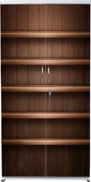 Kids Decor - Wood Textured - Double Door Large Wardrobe Engineered Wood Almirah