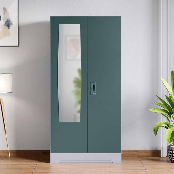 Godrej Interio Slimline 2 Door with Locker with Mirror Metal Almirah
