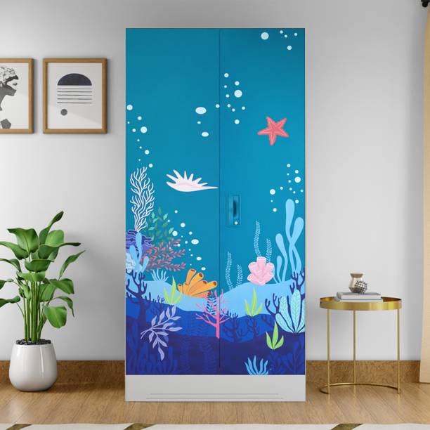 Godrej Interio Slimline Digital Printed with 4 Shelves Metal Almirah