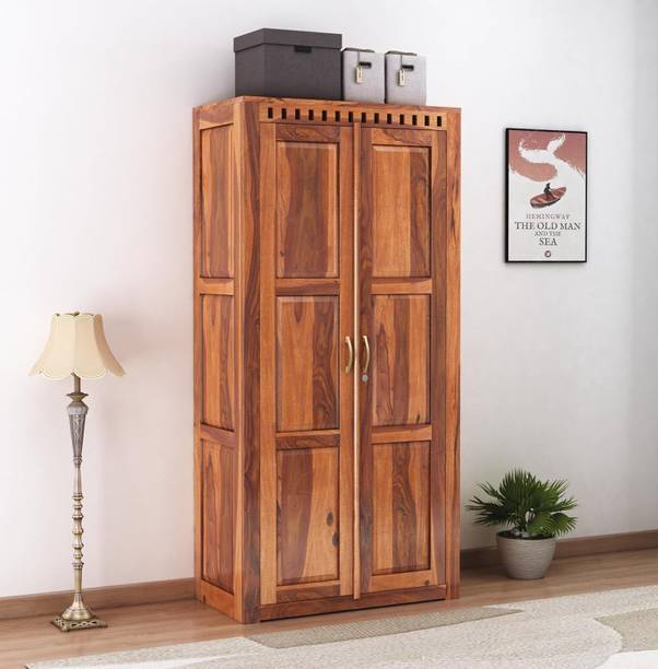 SONA ART & CRAFTS Wood 2 Door Wardrobe for Bedroom Space Saving Design Solid Wood Almirah