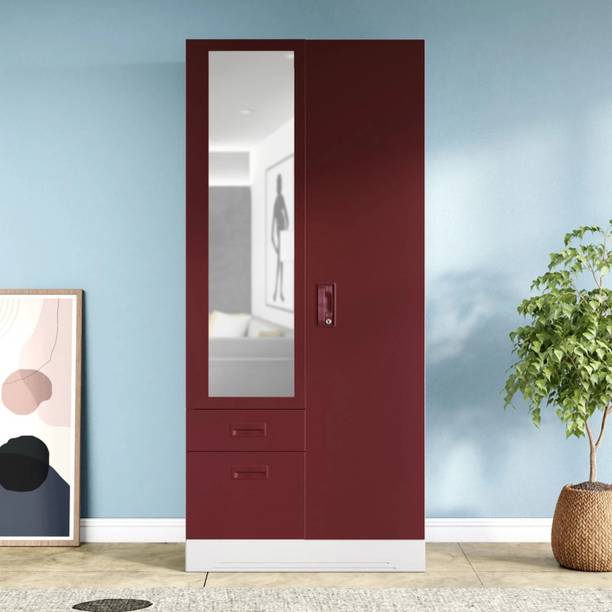 Godrej Interio Slimline Dual 2 Door Metal Almirah (Royal Ivory and Russet) Metal Almirah