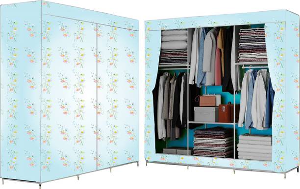 Furnbolo C4 Soft lily Flower Metal Almirah