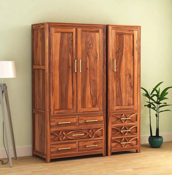 SONA ART & CRAFTS Louis Rosewood (Sheesham) Solid Wood Almirah
