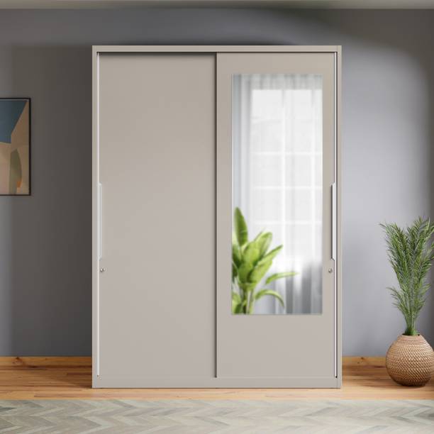 Interio by Godrej Slide N Store XL Plus 2-Door with Mirror Metal Almirah