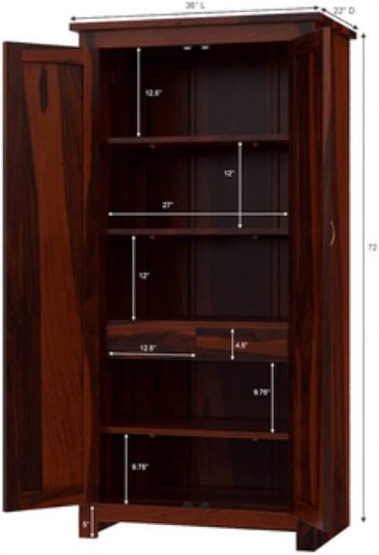 VK Handicraft Sheesham Wood Cupboard, Storage Wardrobe, Cabinet For Home & Office Area Solid Wood Almirah