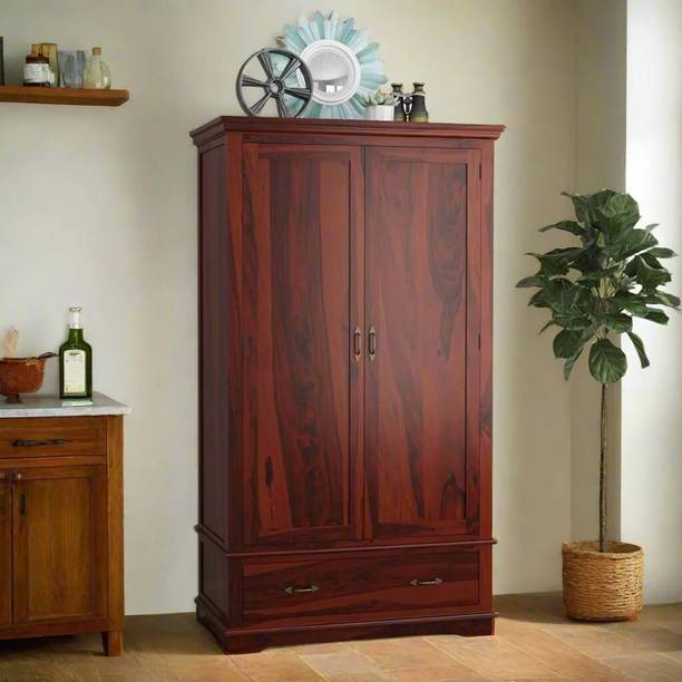 VK Handicraft Sheesham Wood Cupboard, Storage Wardrobe, Cabinet For Home & Office Area Solid Wood Almirah