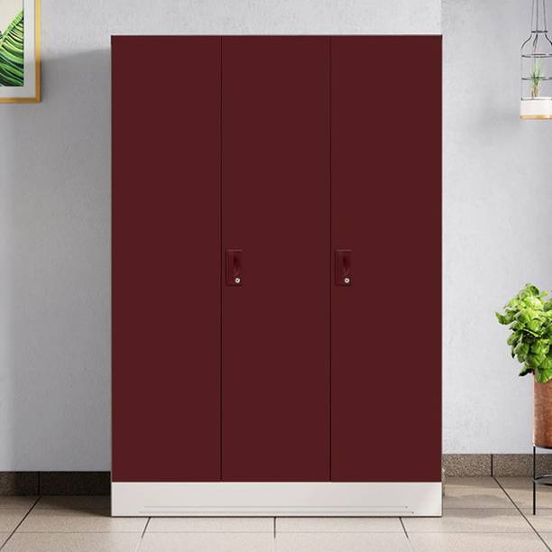 Interio by Godrej Slimline 3 Door with Locker Metal Almirah