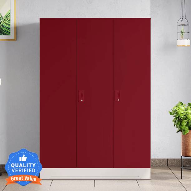 Interio by Godrej Slimline 3 Door with Locker Metal Almirah