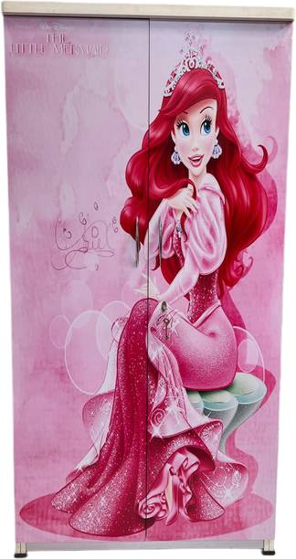 Kids Decor - Cute Princesses - Double Door Wardrobe Engineered Wood Almirah