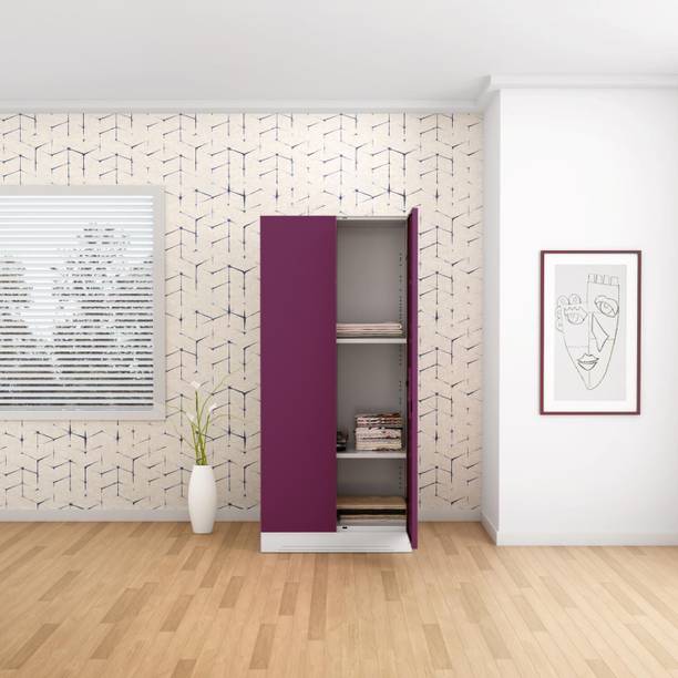 Godrej Interio Slimline 2 Door with 2 shelves Metal Almirah