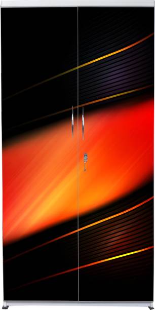 Kids Decor - Wooden Pattern - Double Door Large Wardrobe Engineered Wood Almirah