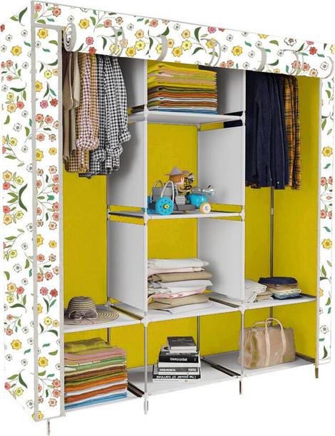 Furnbolo C1 Warm Flower Print Metal Almirah