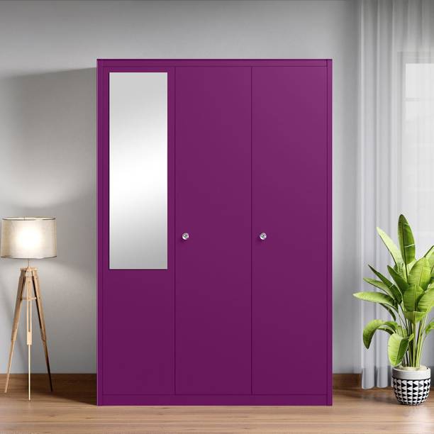 Godrej Interio Axl 3-Door with Mirror and Locker Metal Almirah